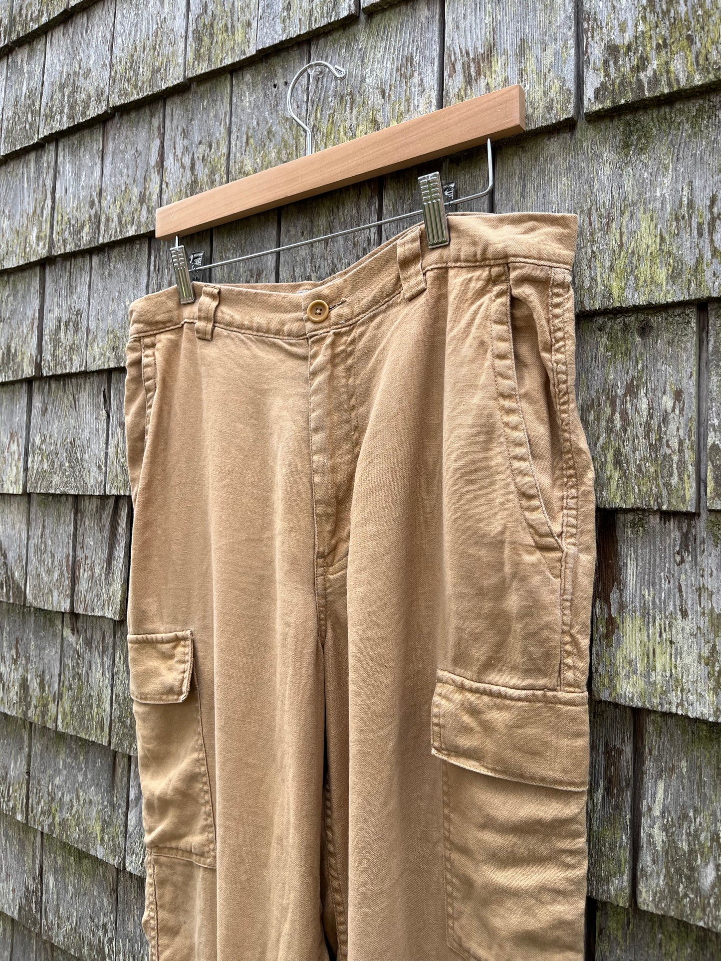 00s J.Crew Linen Cargo Pants (32/30")