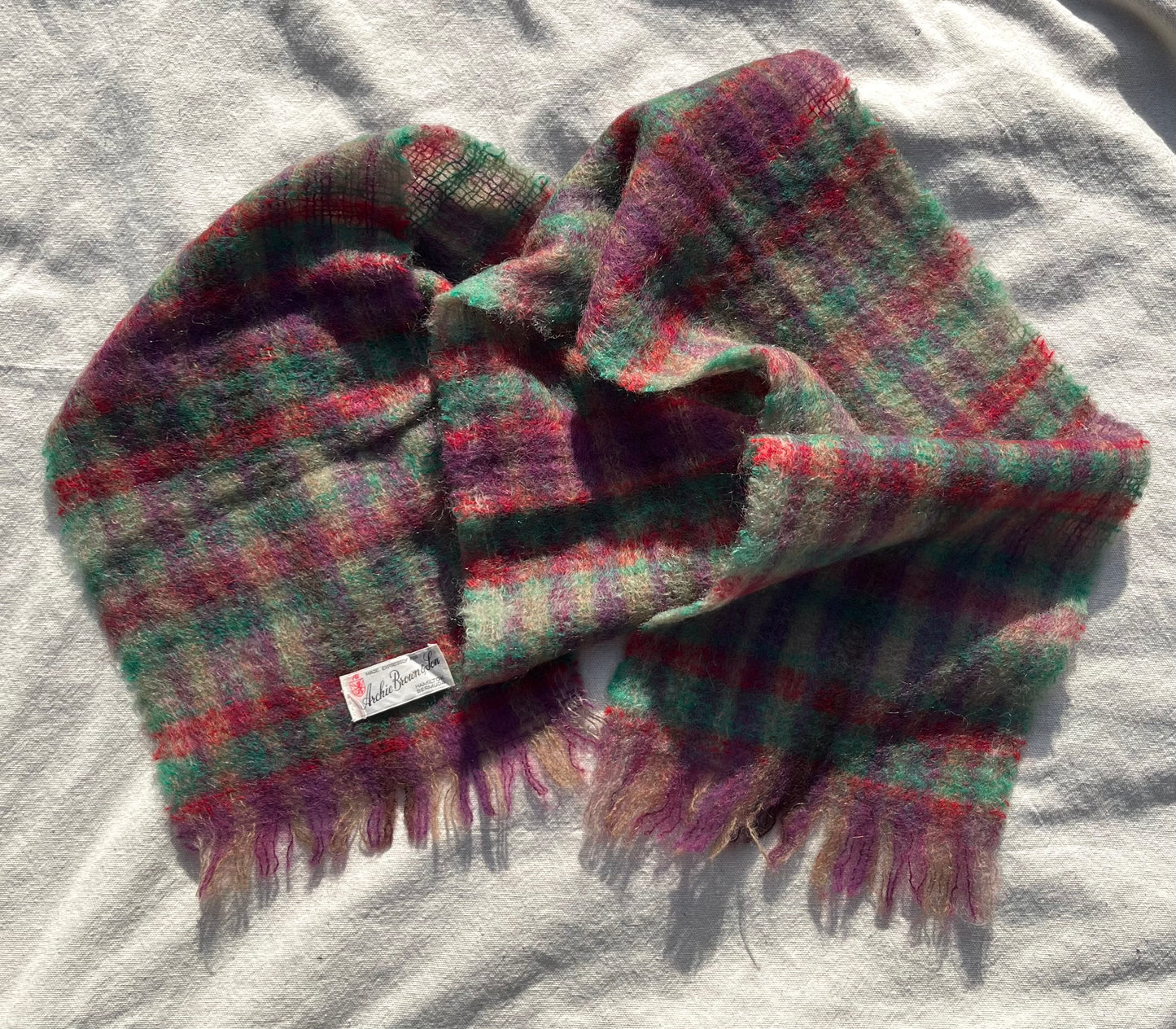 70s Archie Brown & Sons Bermuda Mohair Scarf