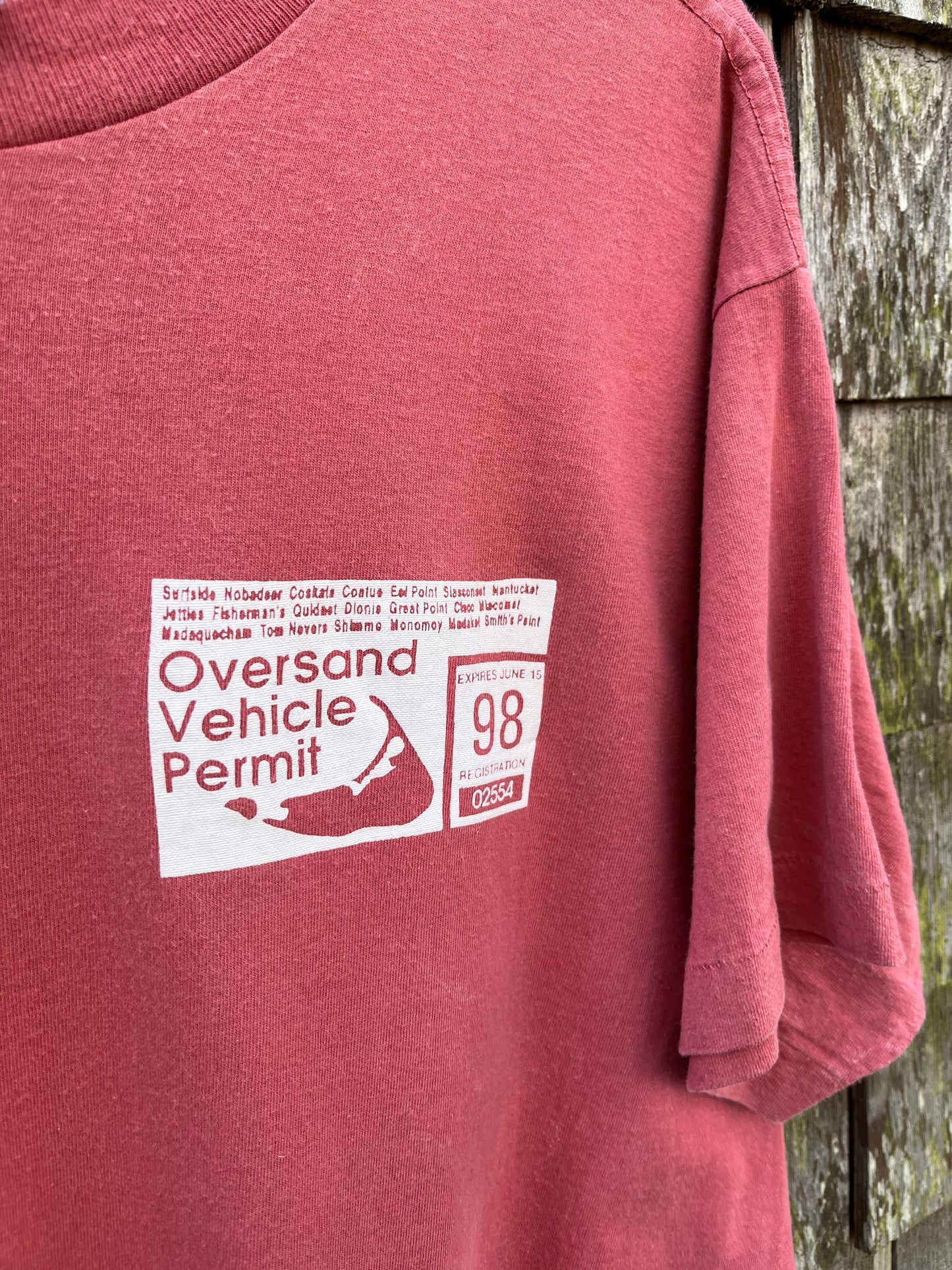 90s Nantucket Over Sand Vehicle Permit T-Shirt (L)