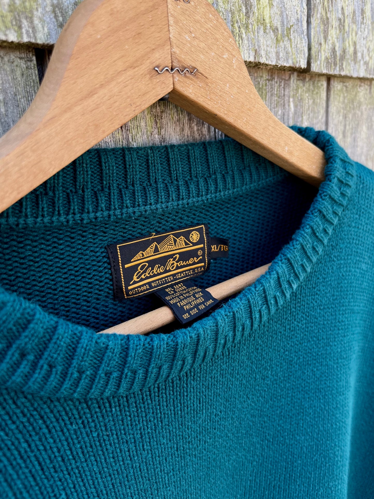 90s Eddie Bauer Crewneck Cotton Knit Sweater (XL)