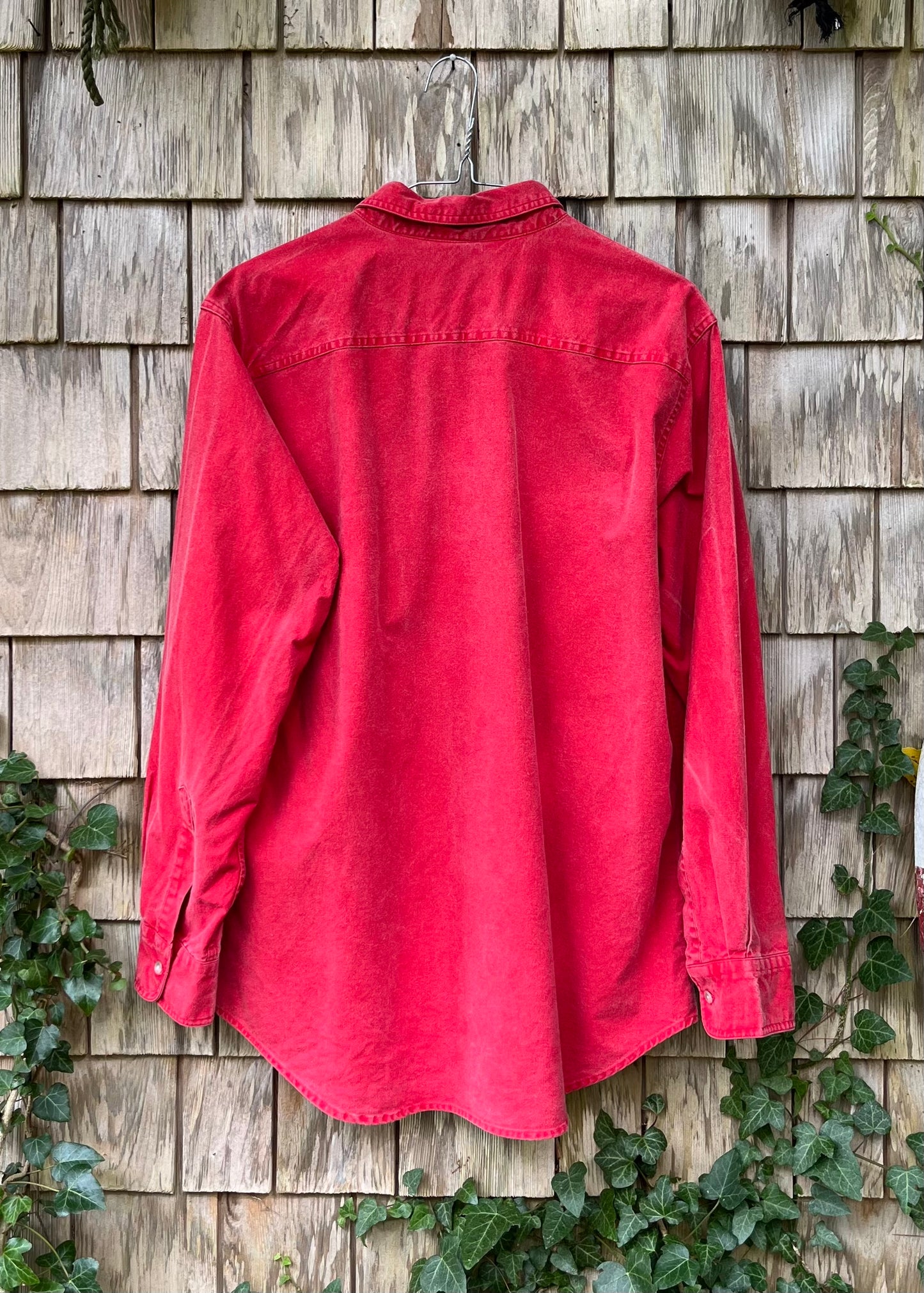 90s Woolrich Garment Dye Cotton Button Front Shirt (L)