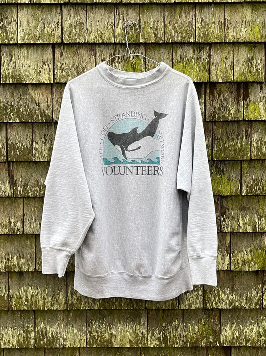 90s Cape Cod Stranding Network Reverse Weave Crewneck Sweatshirt (L)