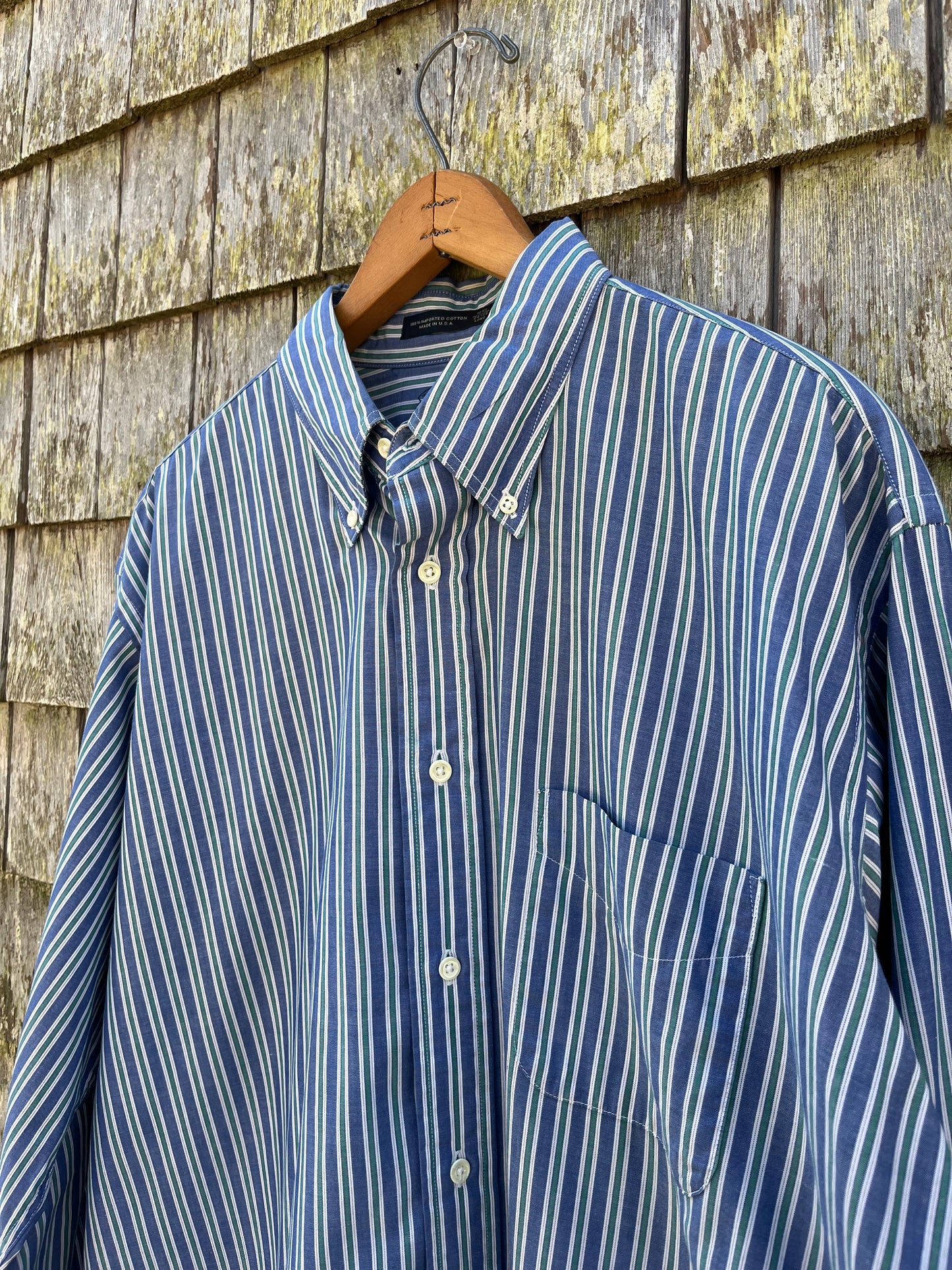 90s BD Baggies Cotton Broadcloth Button Down Shirt (XL)