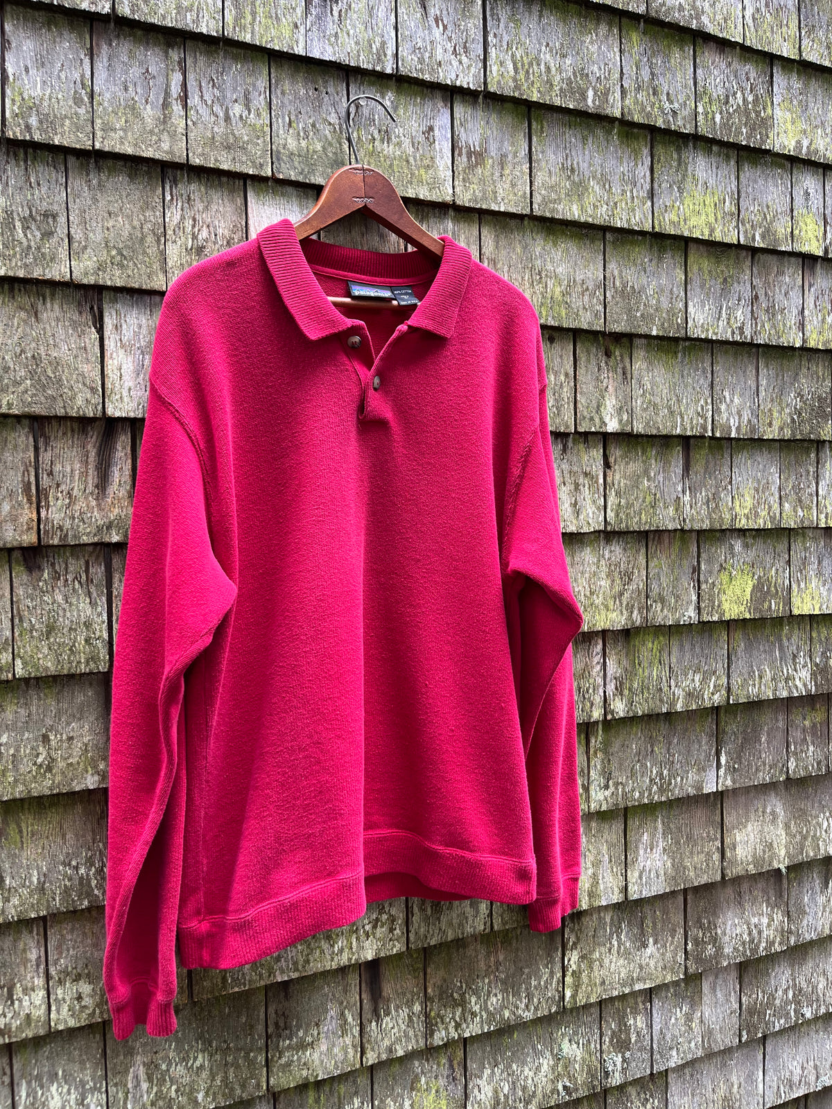 90s Patagonia Collared Cotton Knit Pullover Sweater (L)