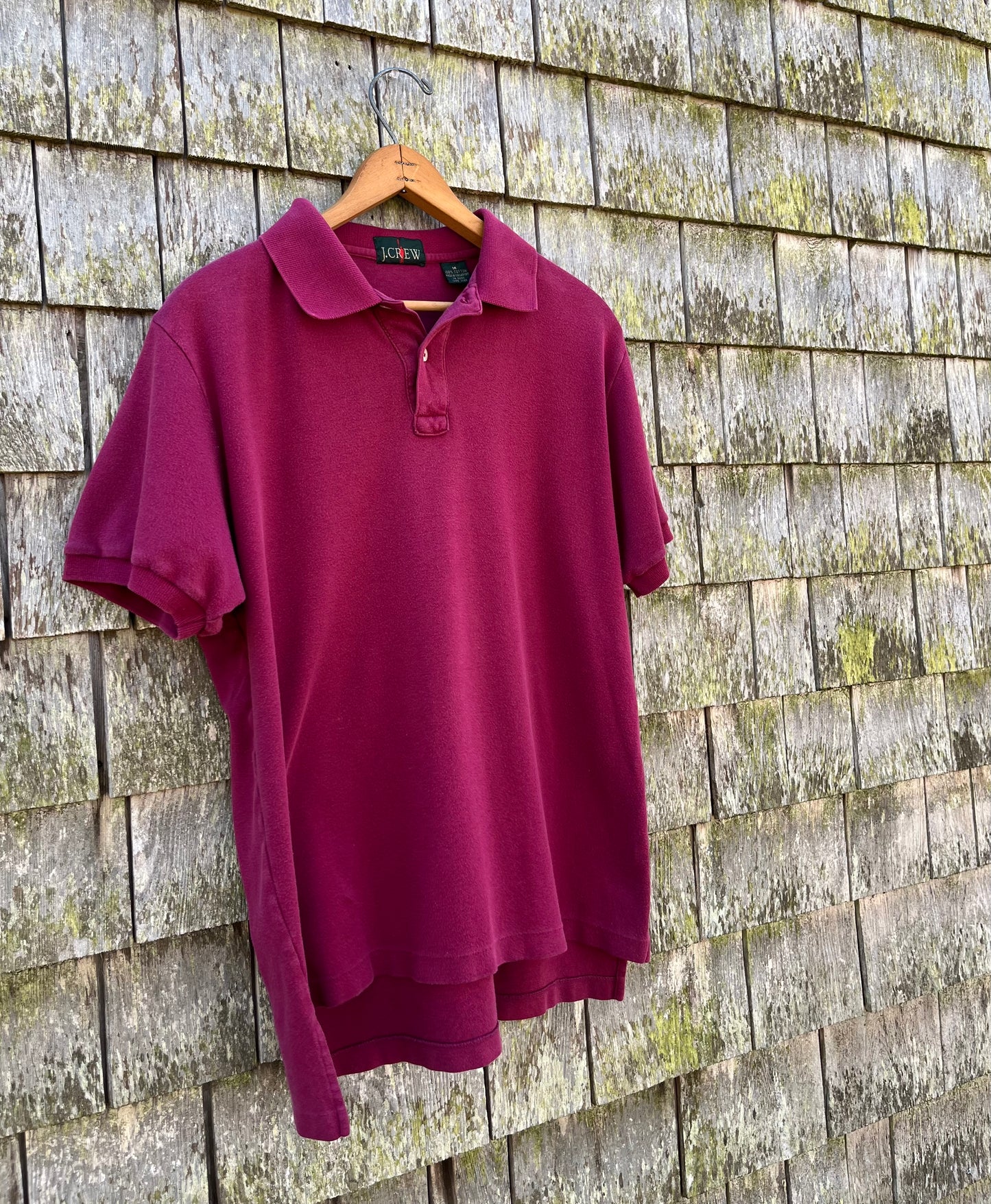 90s J.Crew Cotton Jersey Knit Polo Shirt (M)