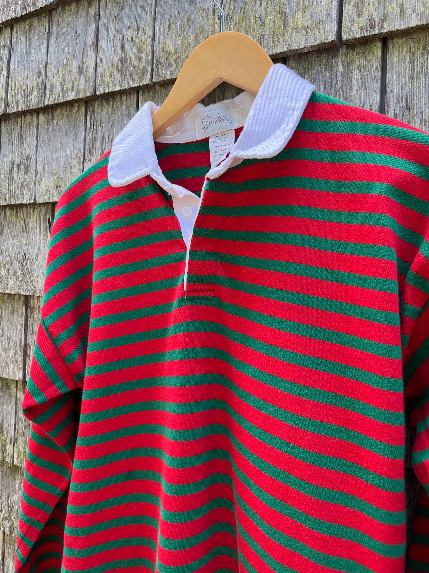 90s DiMitri Striped Cotton Rugby Shirt (L)