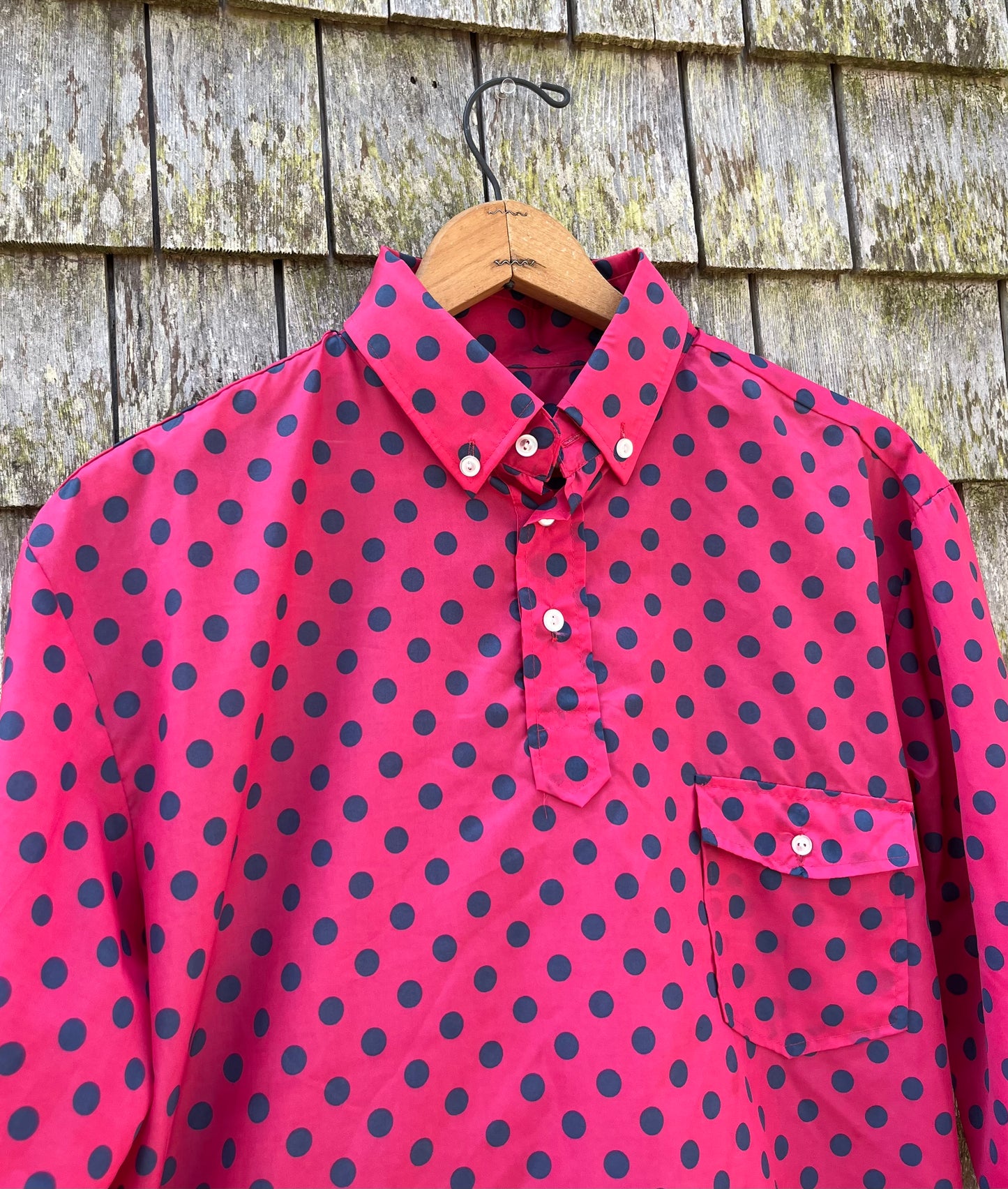 70s Saska Parrott Ski Company Nylon Popover Shirt (XL)