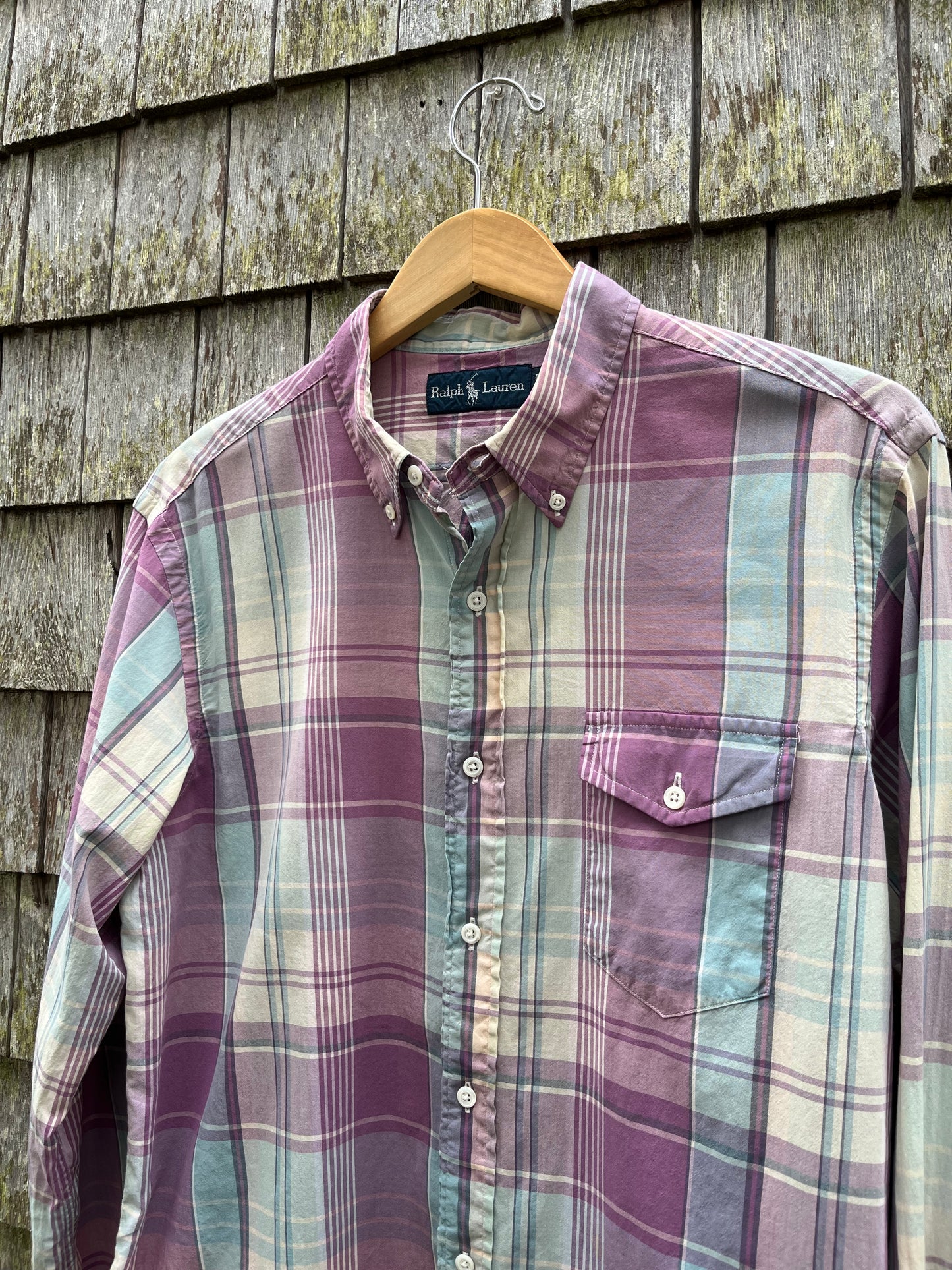 00s Polo Ralph Lauren Cotton Madras Button Down Shirt (L)