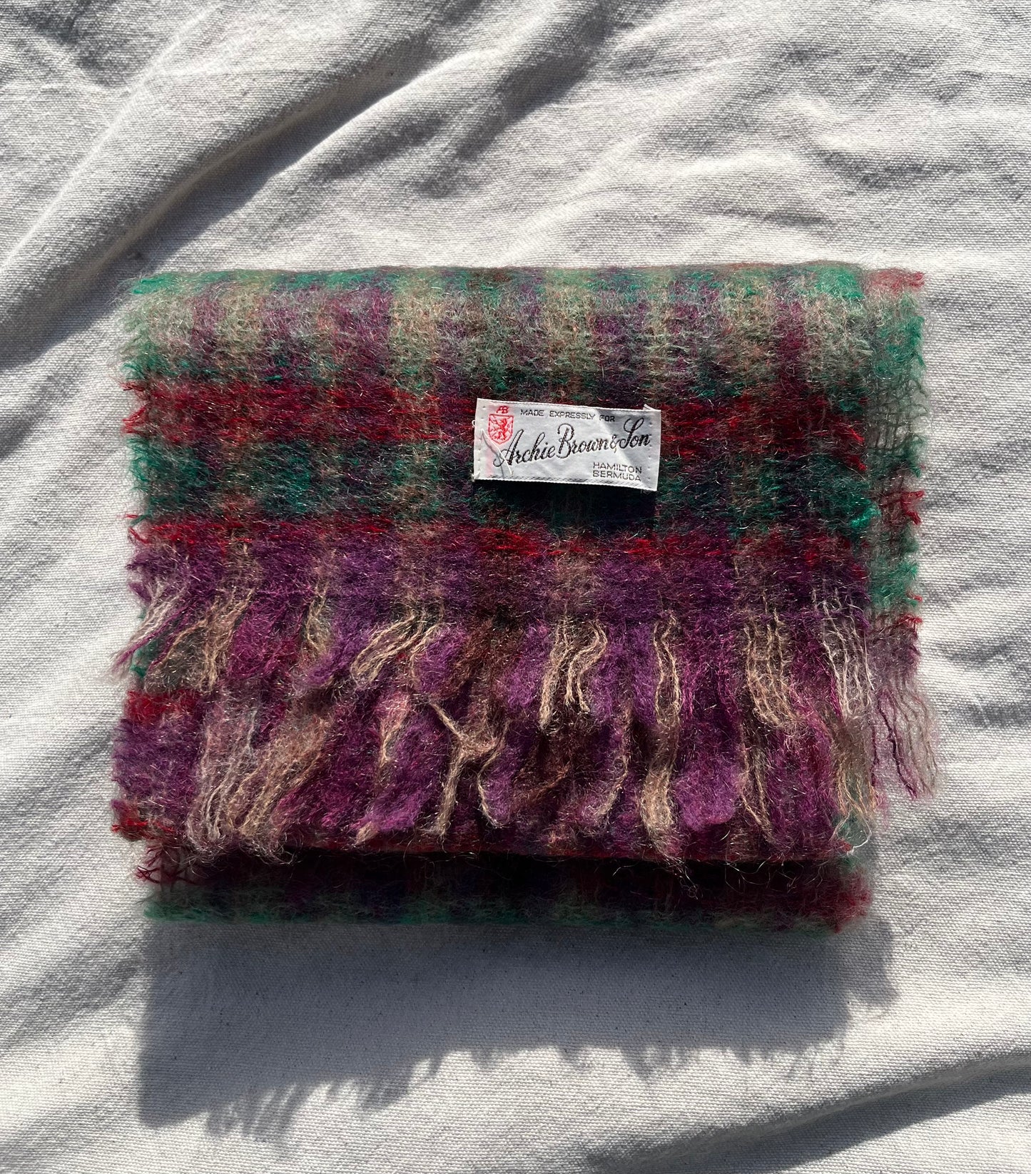 70s Archie Brown & Sons Bermuda Mohair Scarf