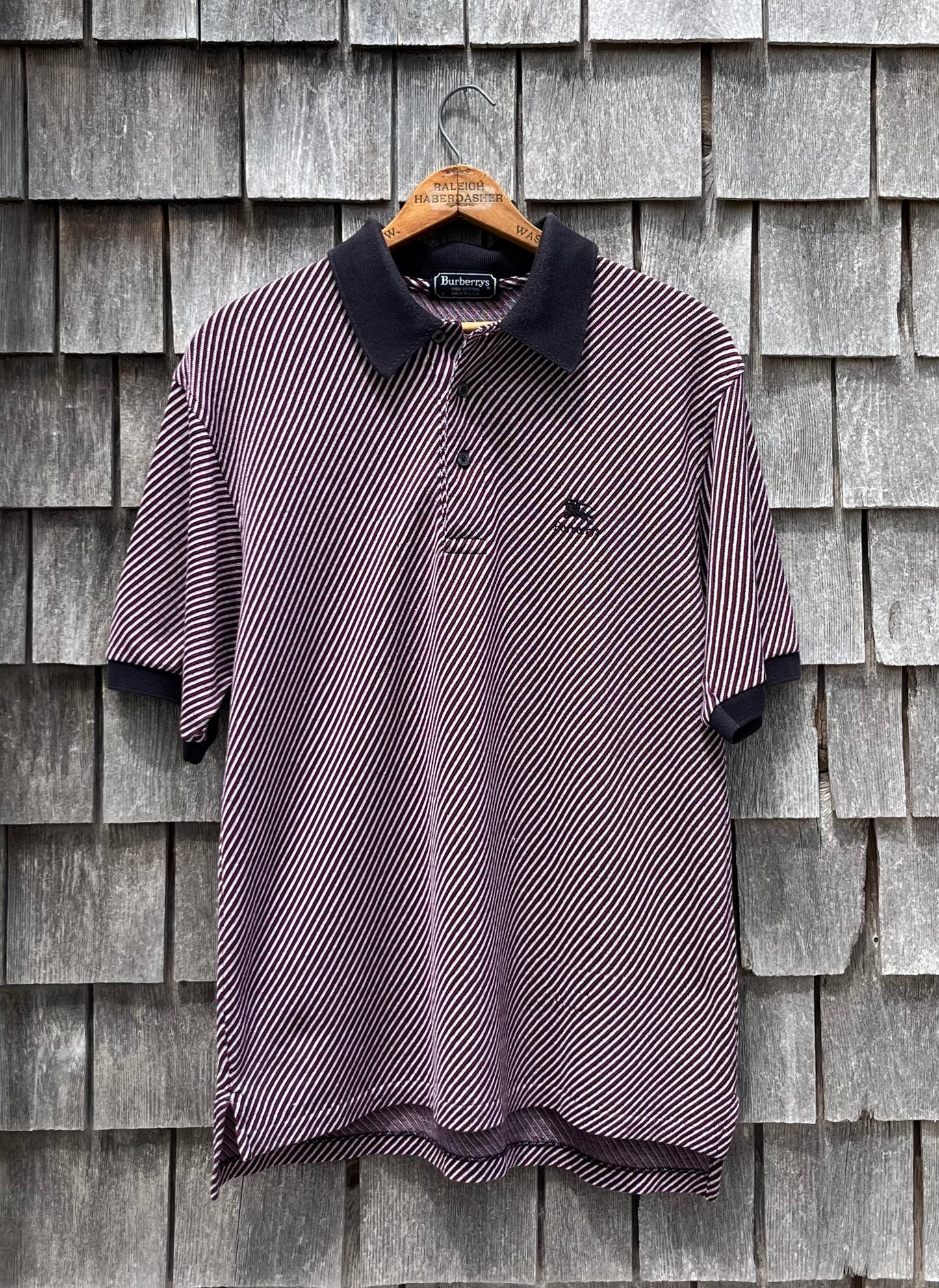 90s Burberrys Knit Cotton Polo Shirt (M)