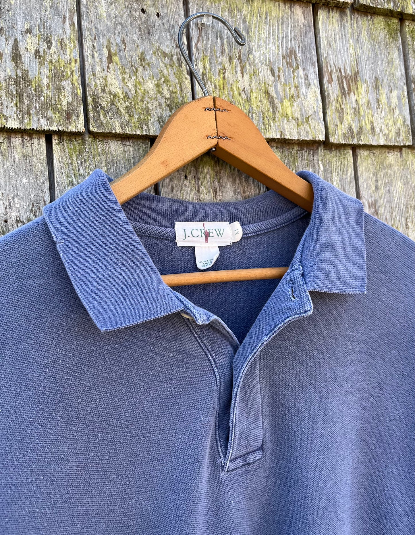 90s J.Crew Cotton Pigment Dyed Polo Shirt (L)