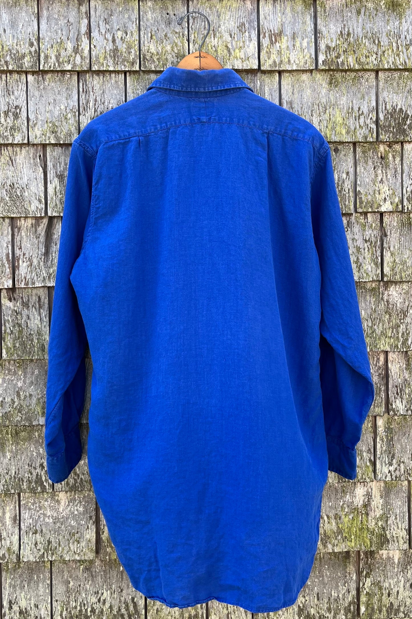 90s Budd Shirtmakers London Linen Button Front Shirt (M/L)