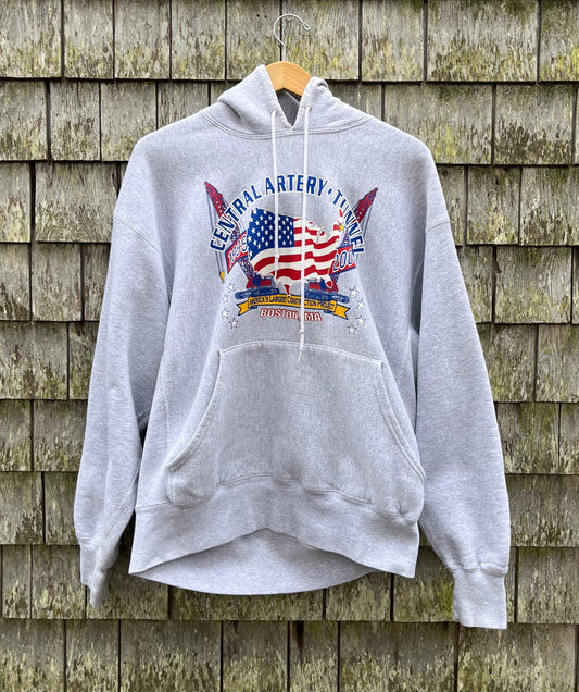 00s The Big Dig ‘Union Built’ Reverse Weave Style Hooded Sweatshirt (XL)
