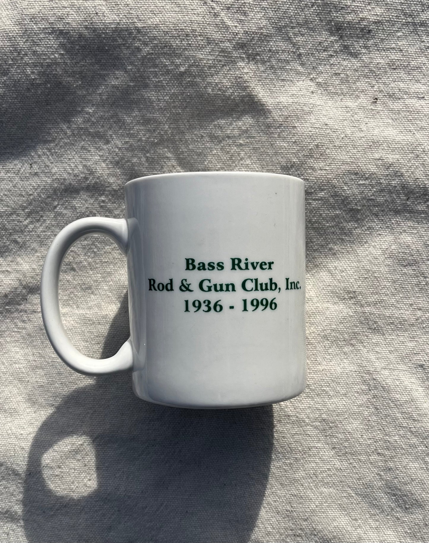 90s Bass River Rod & Gun Club Yarmouth Coffee Mug