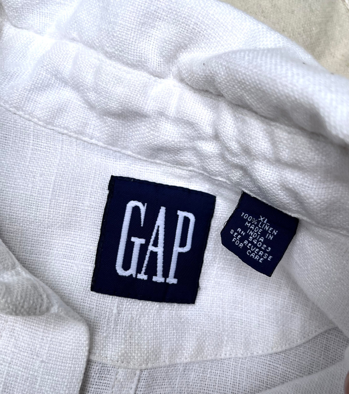 90s GAP Linen Button Front Shirt (XL)