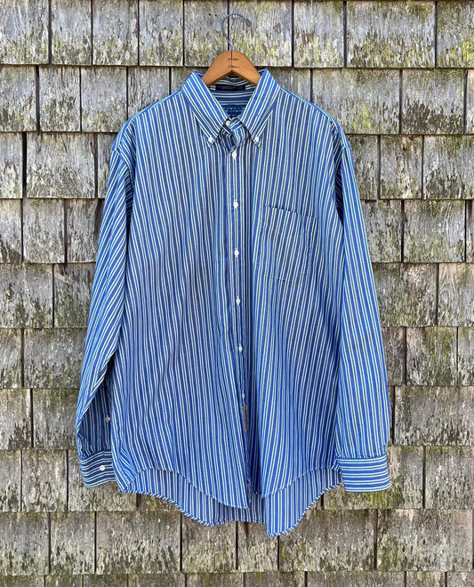 90s BD Baggies Cotton Broadcloth Button Down Shirt (XL)