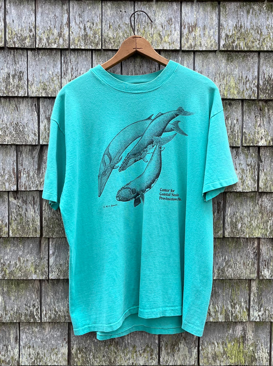 90s Center for Coastal Studies Provincetown Whales T-Shirt (L)
