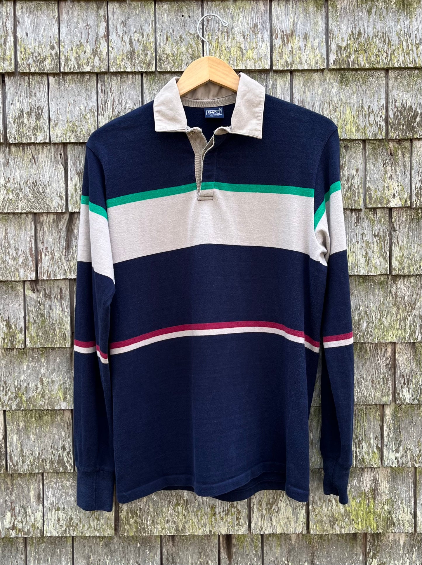 80s Gant Striped Cotton Rugby Shirt (S/M)