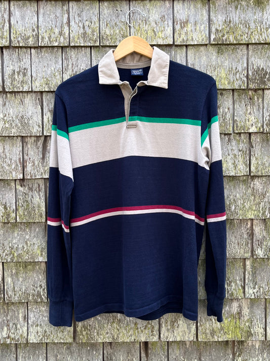 80s Gant Striped Cotton Rugby Shirt (S/M)