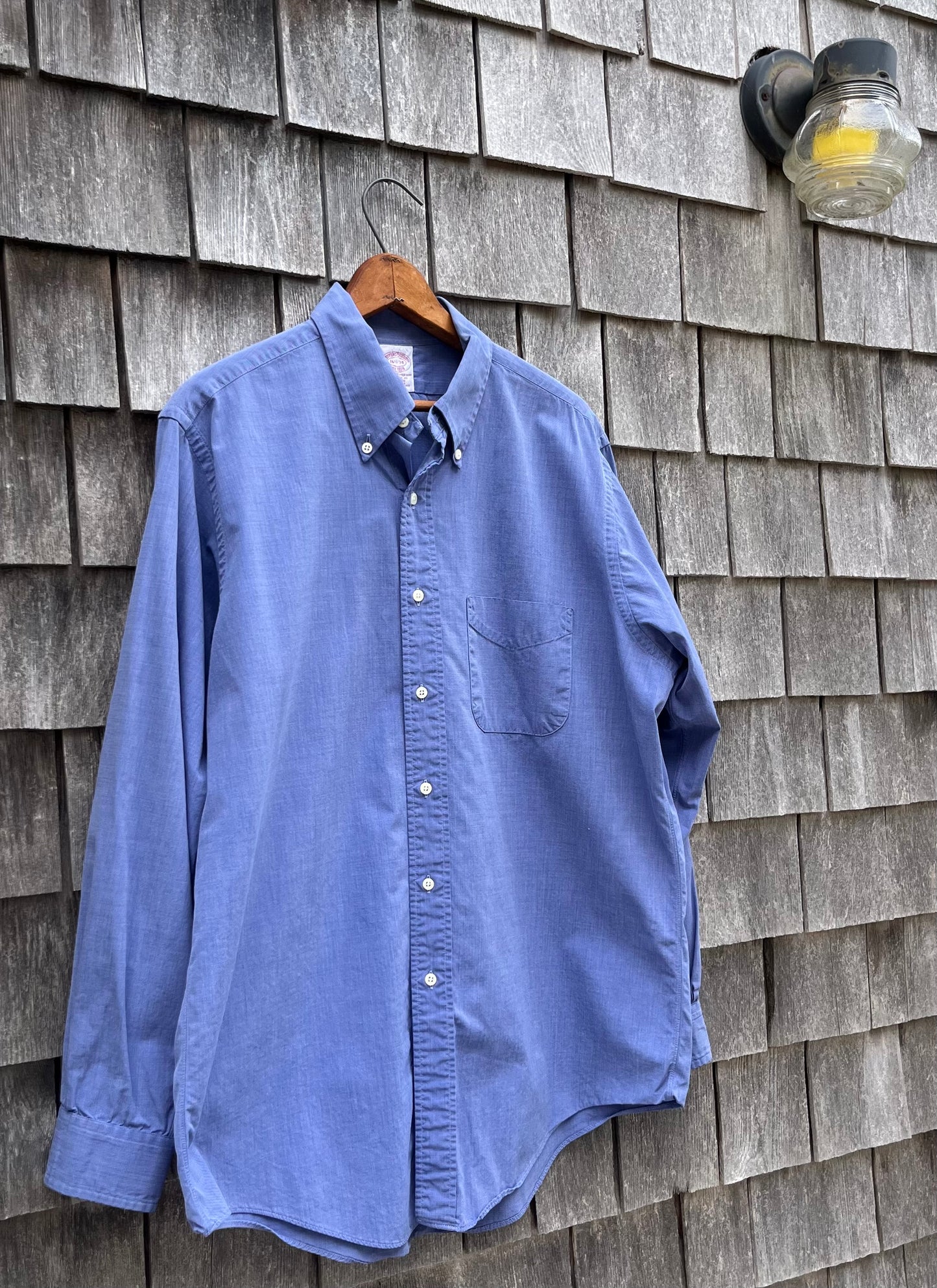 90s Brooks Brothers Makers Cotton Broadcloth 'Original Polo' Button Down Shirt (16.5-4)