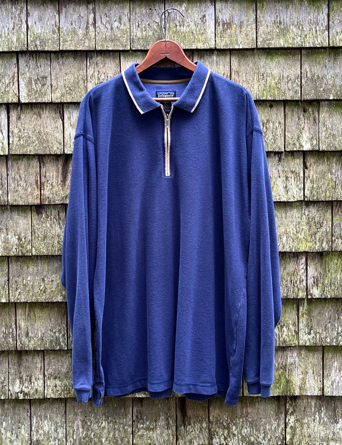 90s Patagonia Quarter Zip Collar Long Sleeve Polo Shirt (XL)