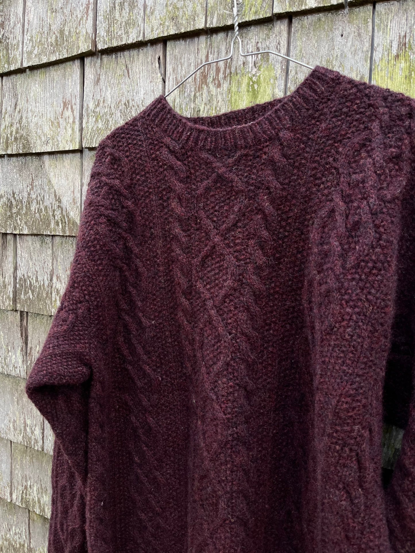 90s J. Crew Wool Cable Knit Sweater (L)