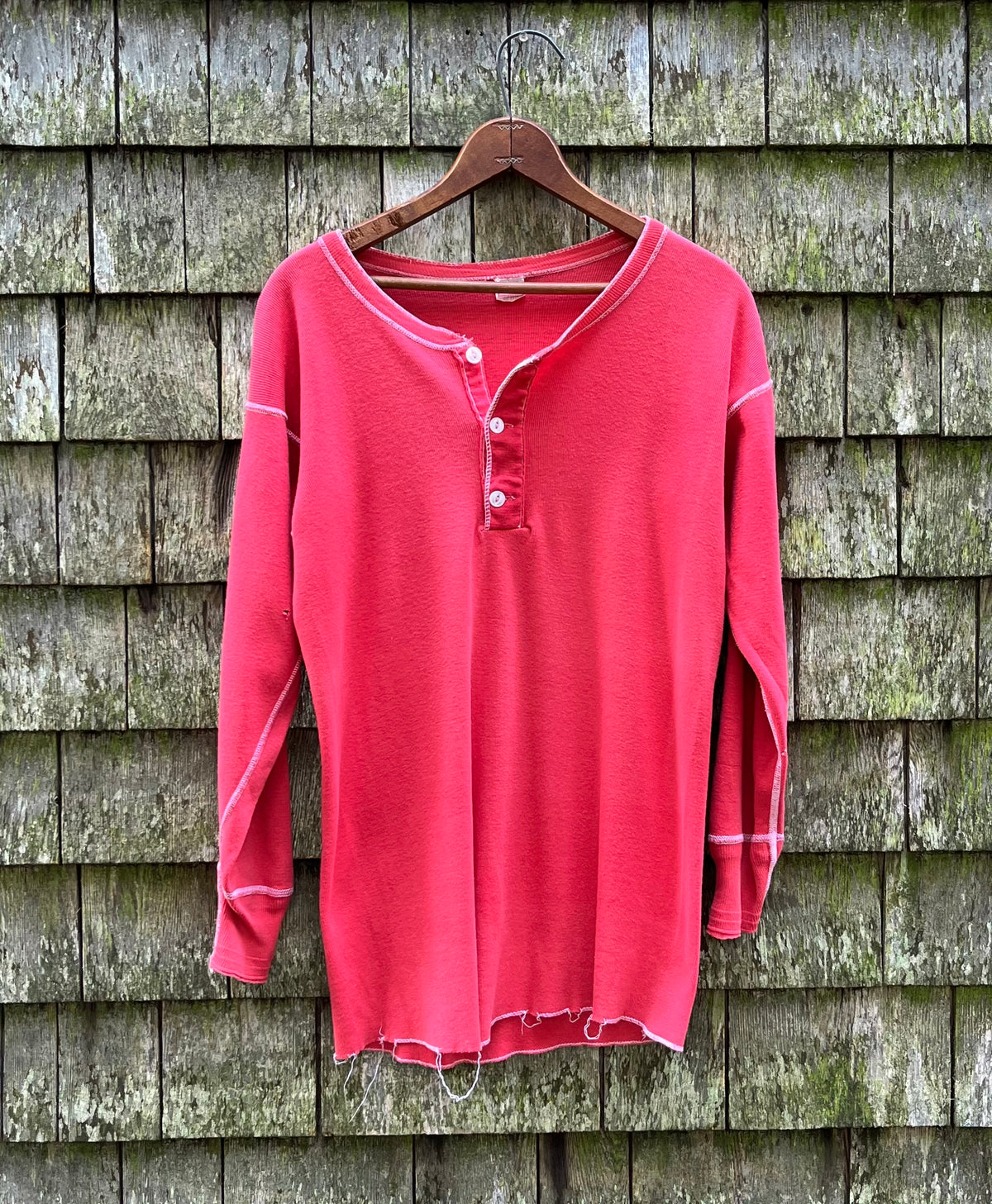 70s Healthknit Cotton Henley Shirt (S)