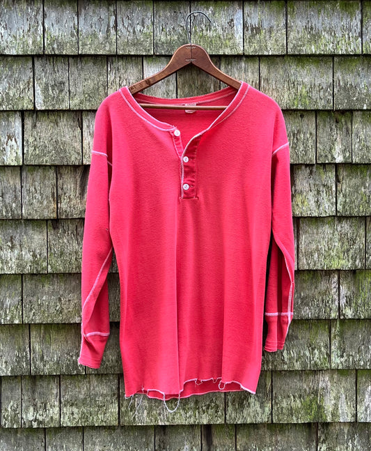 70s Healthknit Cotton Henley Shirt (S)