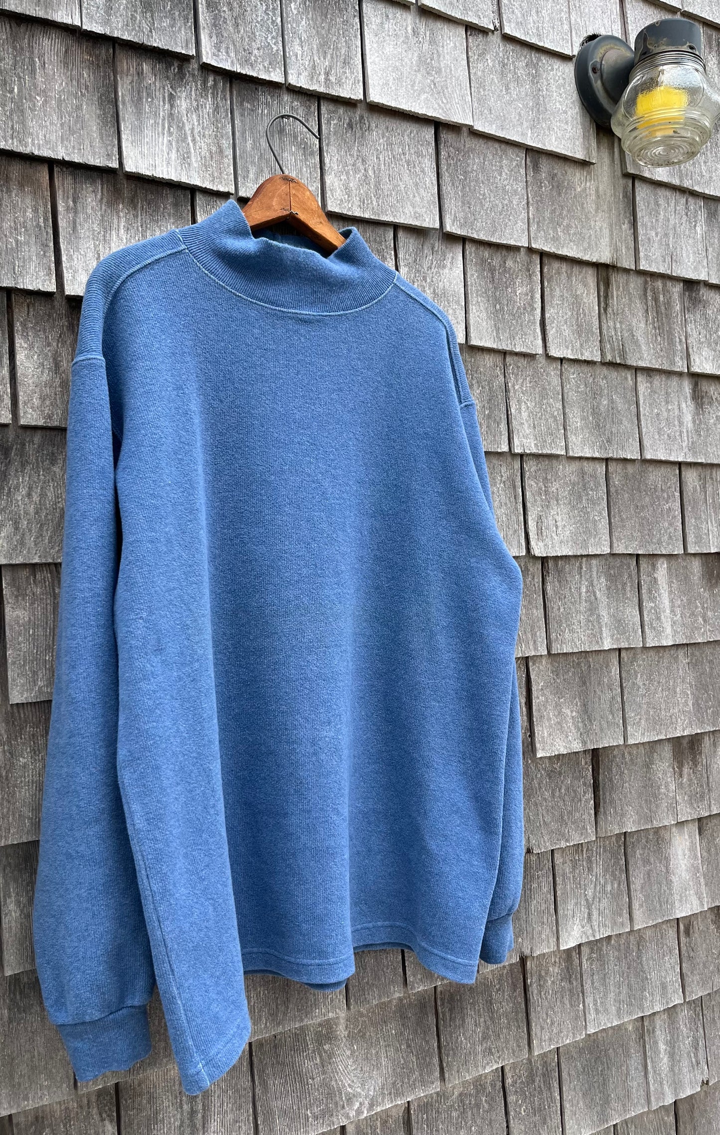 90s L.L. Bean Brushed Cotton Mock Neck Shirt (XL)