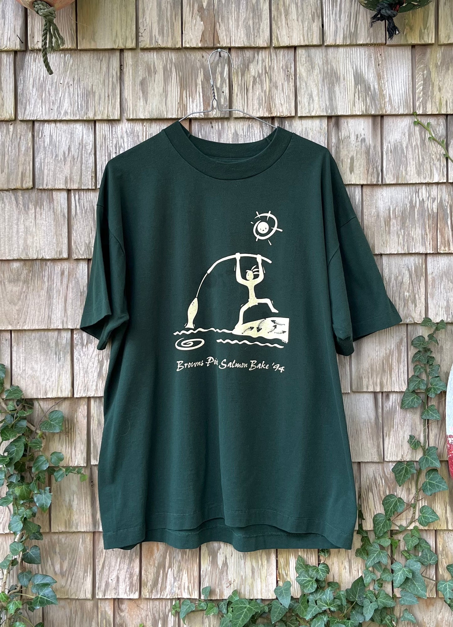 90s Brown's Point Salmon Bake Tacoma Washington T-Shirt (L/XL)
