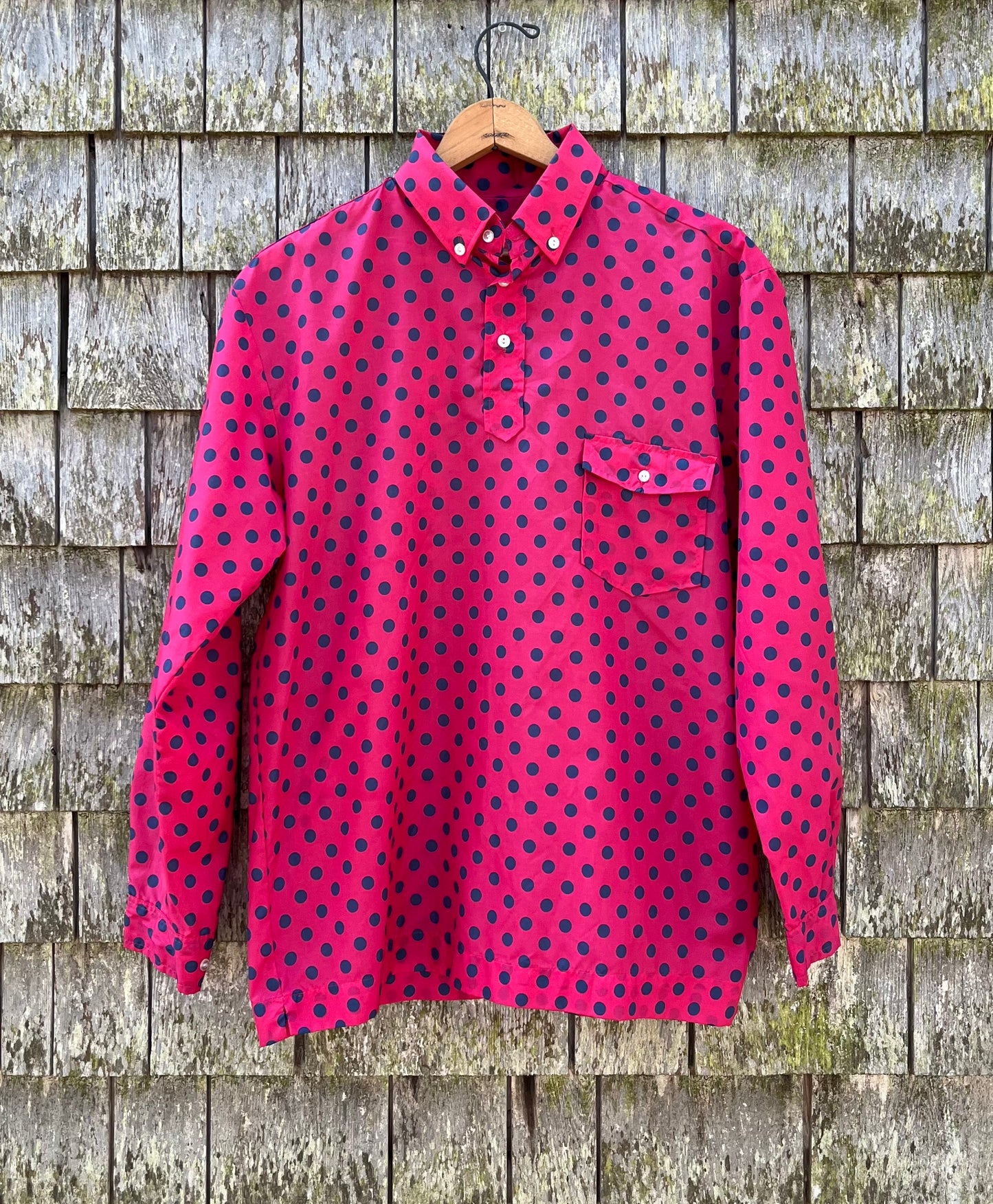70s Saska Parrott Ski Company Nylon Popover Shirt (XL)
