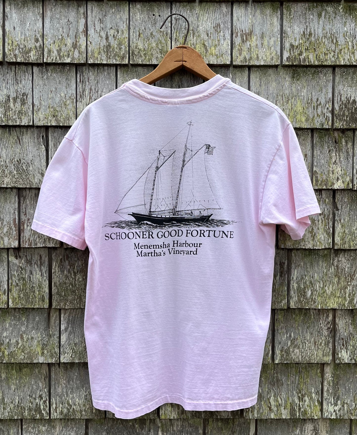 90s Schooner Good Fortune Menemsha Martha’s Vineyard T-Shirt (M)