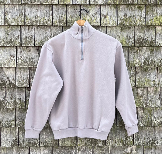 90s Lands’ End Cotton Pique Quarter Zip Pullover (S/M)