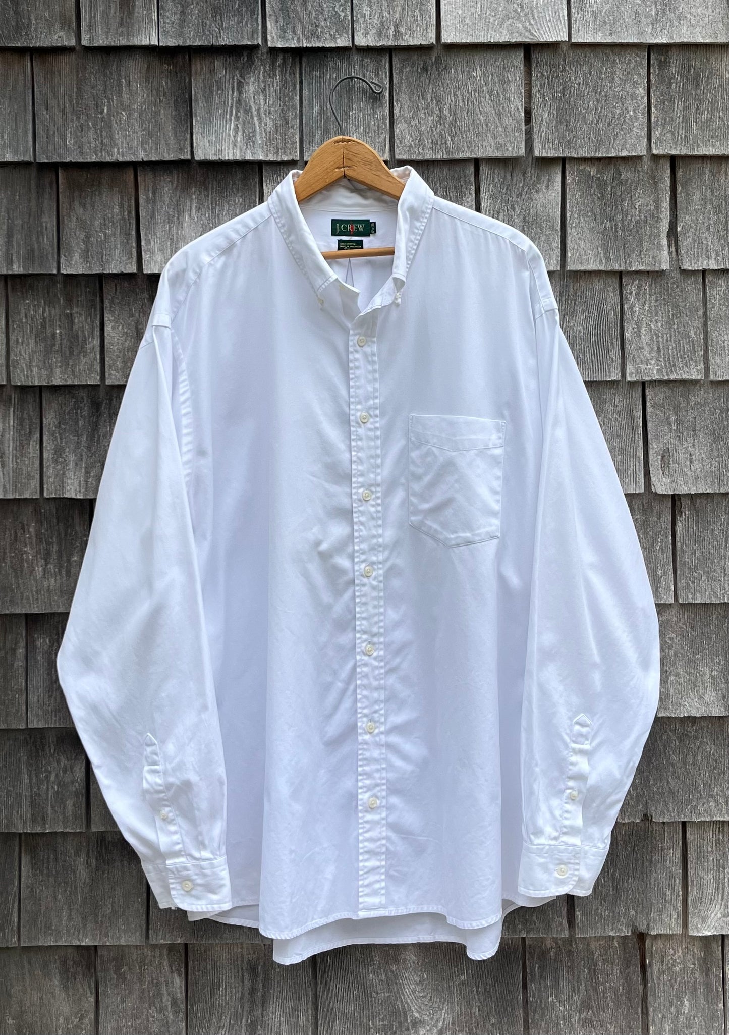 90s J. Crew Cotton Broadcloth Button Down Shirt (17.5-6)
