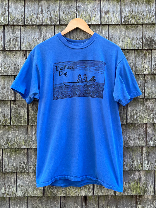 90s The Black Dog Martha’s Vineyard Ferryman Logo T-Shirt (L)