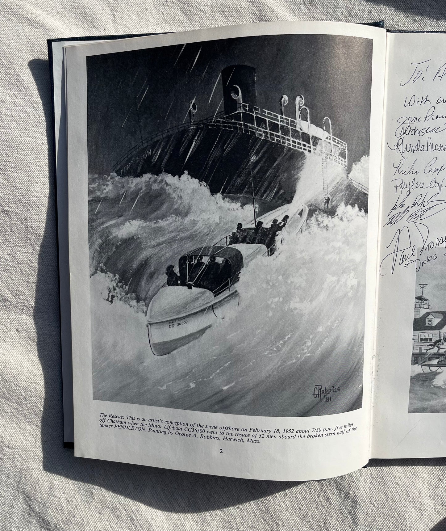 80s "Chatham 'The Lifeboatmen'" by Bernard C. Webber Hardover Book First Edition