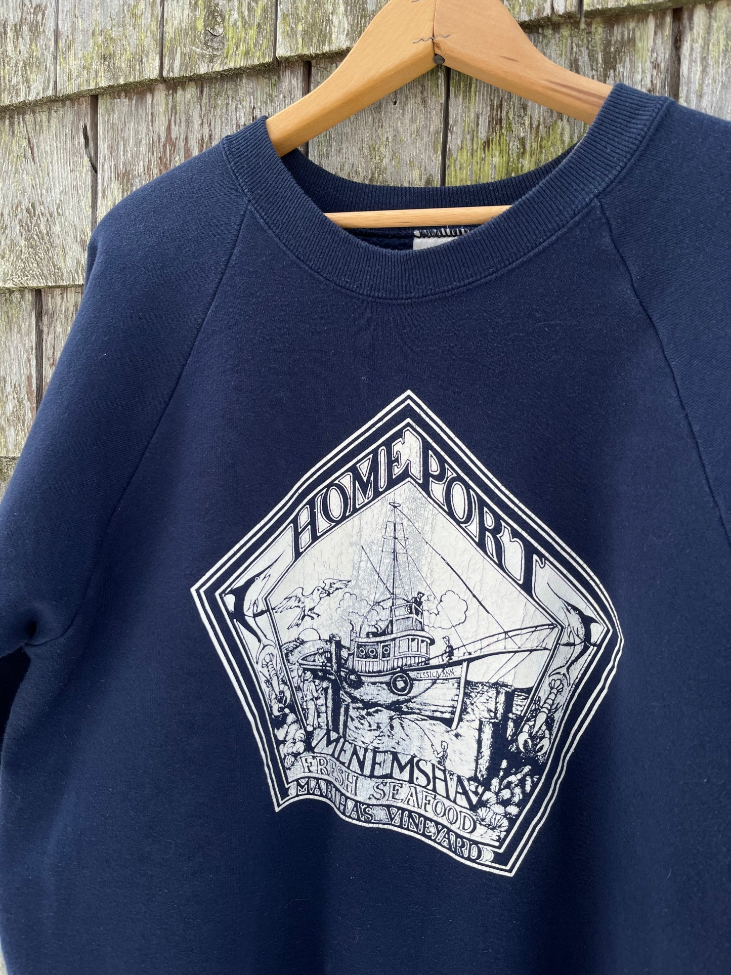 90s Homeport Menemsha Martha’s Vineyard Raglan Sleeve Crewneck Sweatshirt (XL)