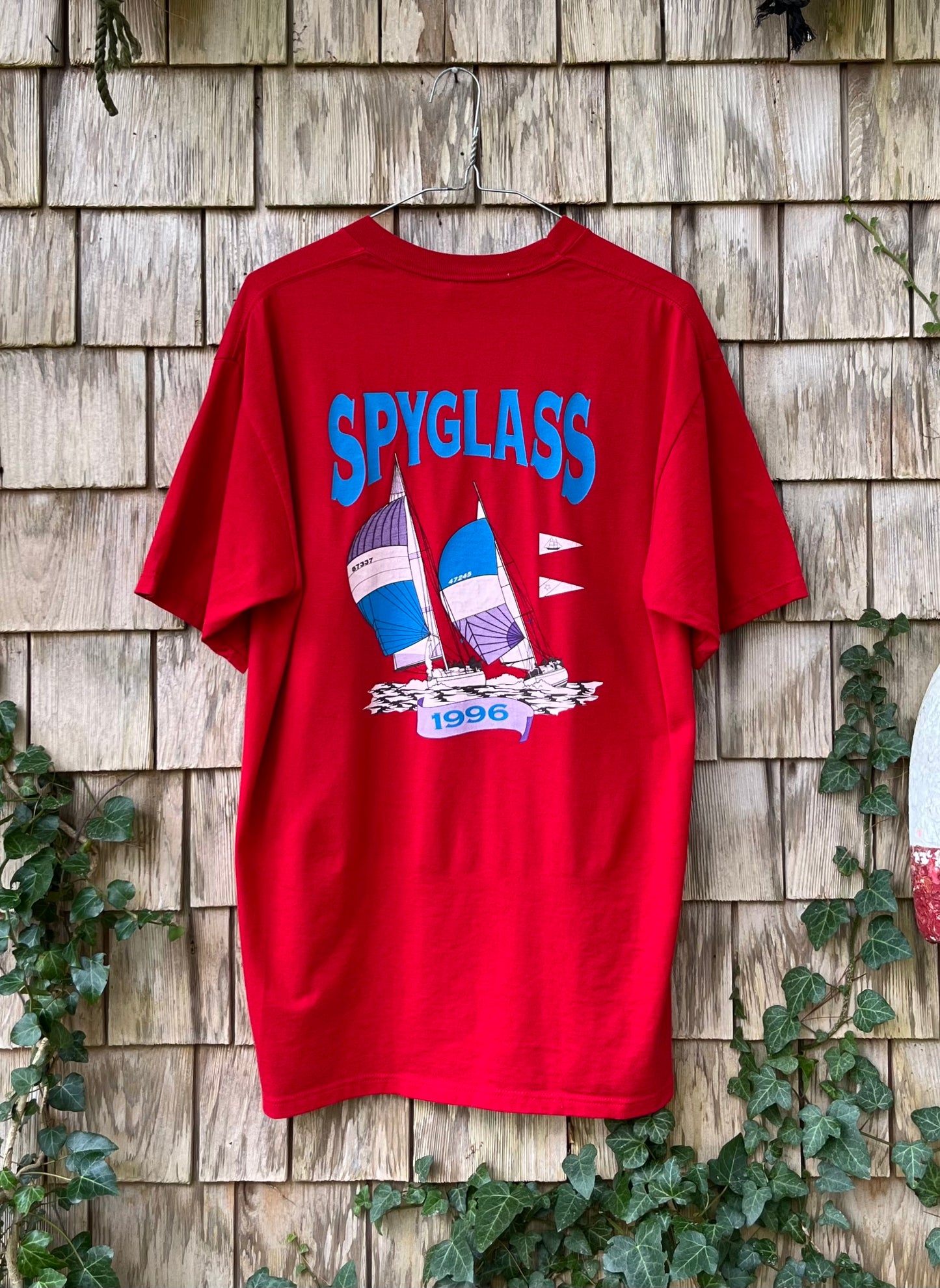90s Spyglass Sailing Race California Pocket T-Shirt (L)