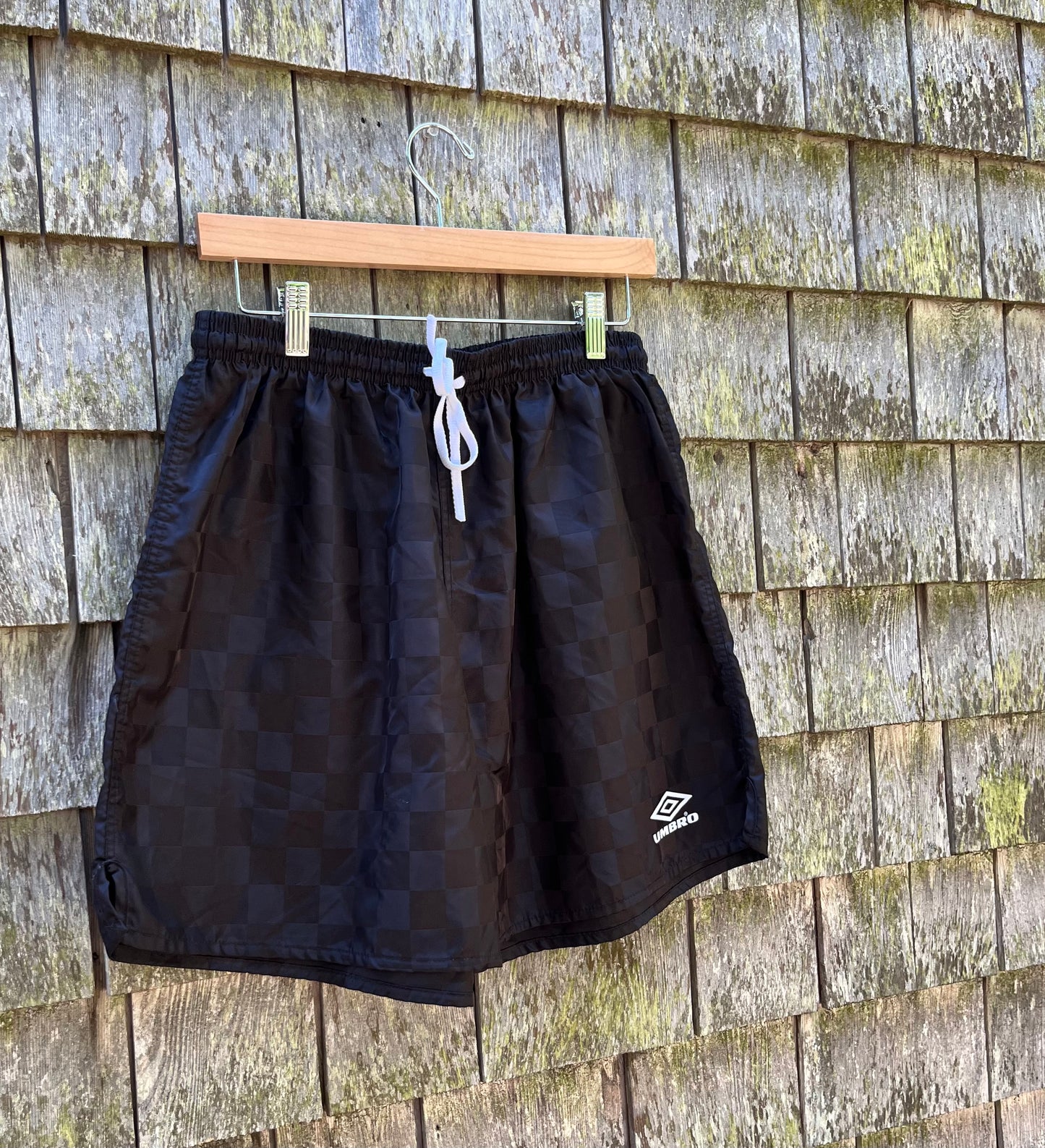 90s Umbro Checkerboard Nylon Shorts (XL)