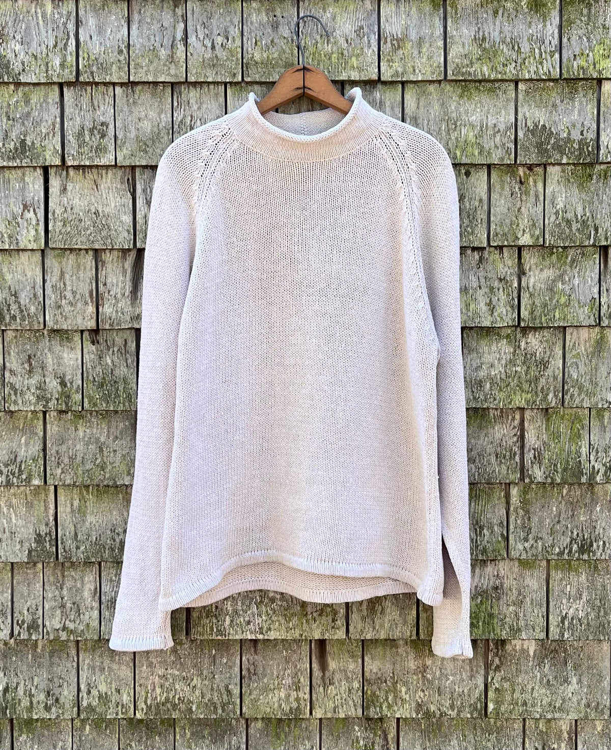 90s J.Crew Linen Cotton Blend Rollneck Sweater (L)