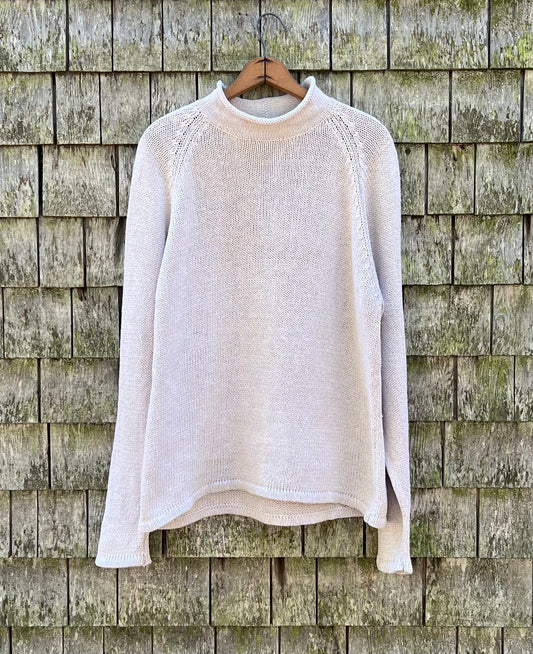90s J.Crew Linen Cotton Blend Rollneck Sweater (L)