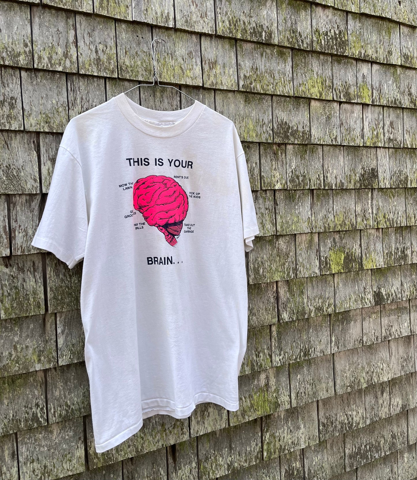 90s ‘This is your Brain’ Brand-X Offshore Fishing T-Shirt (L)