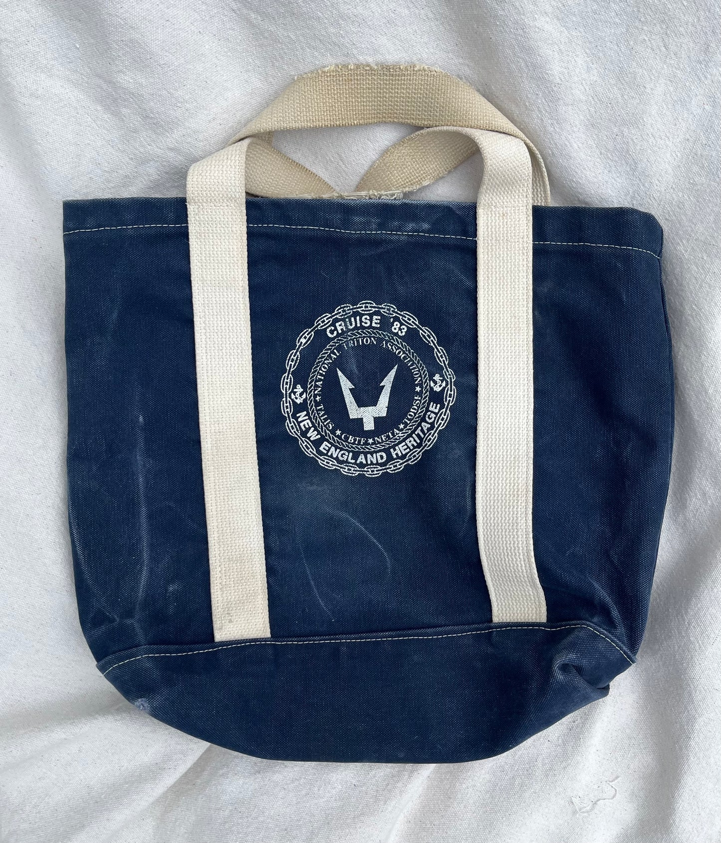 80s Triton Sailing Association New England Canvas Tote Bag