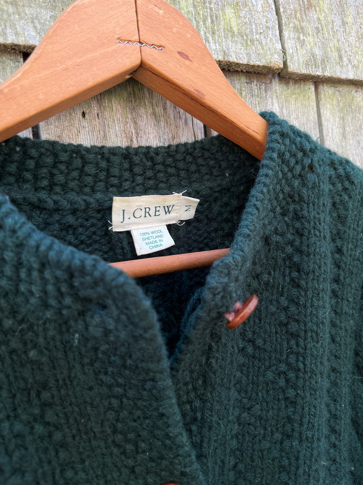 90s J.Crew Wool Cable Knit Cardigan Sweater (Women’s M/L)