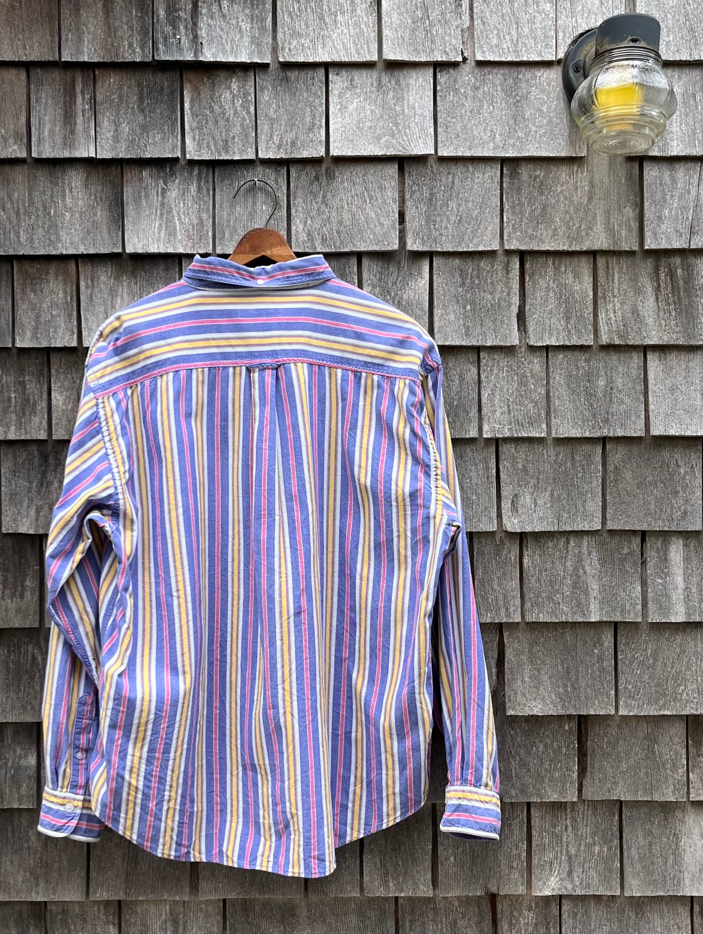 90s Marc Lewis Striped Cotton Button Down Shirt (XL)