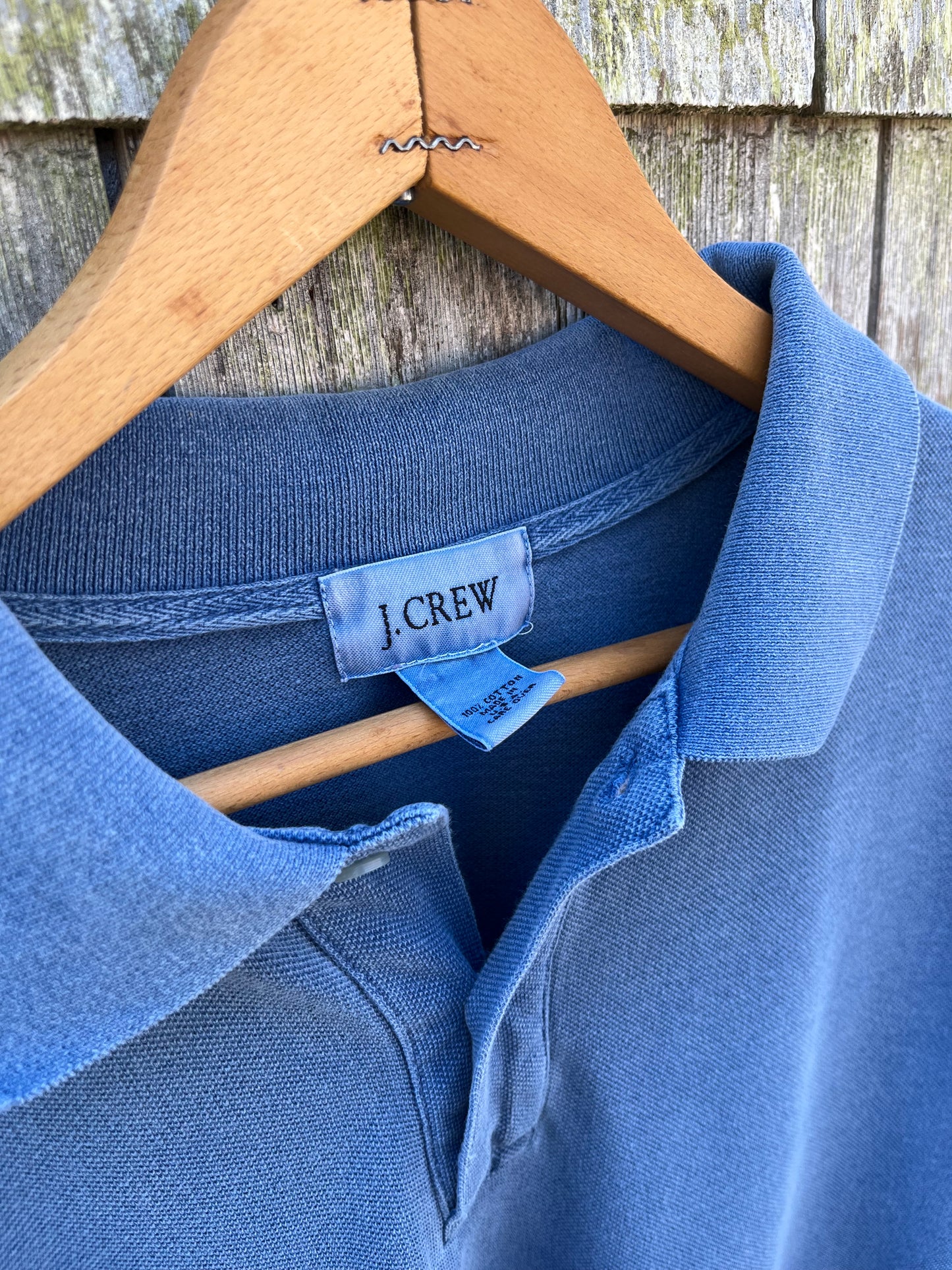 90s J.Crew Pique Cotton Pigment Dyed Polo Shirt (XXL)