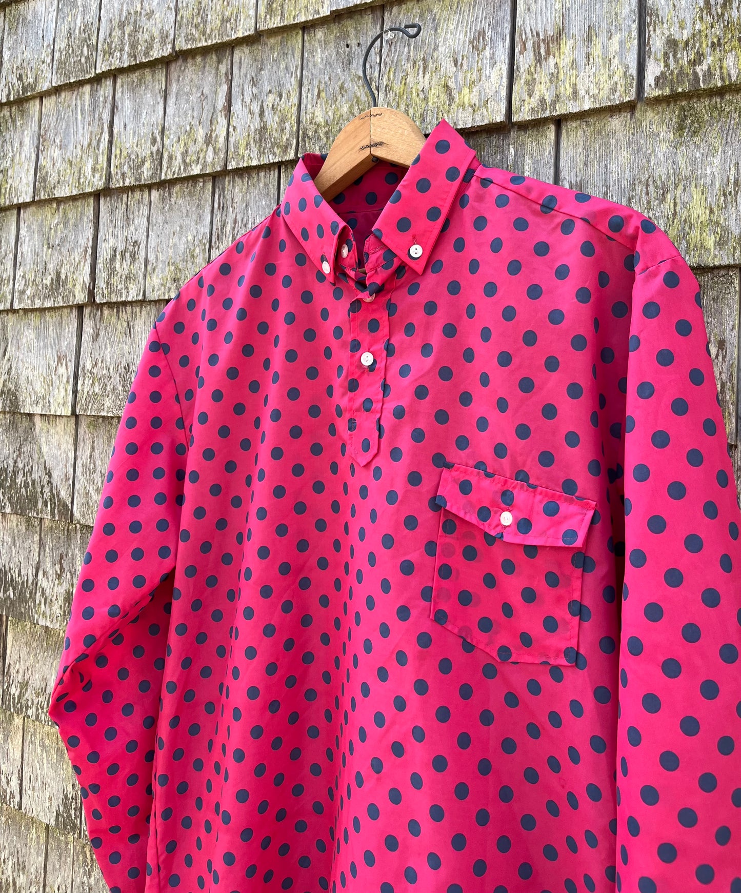 70s Saska Parrott Ski Company Nylon Popover Shirt (XL)