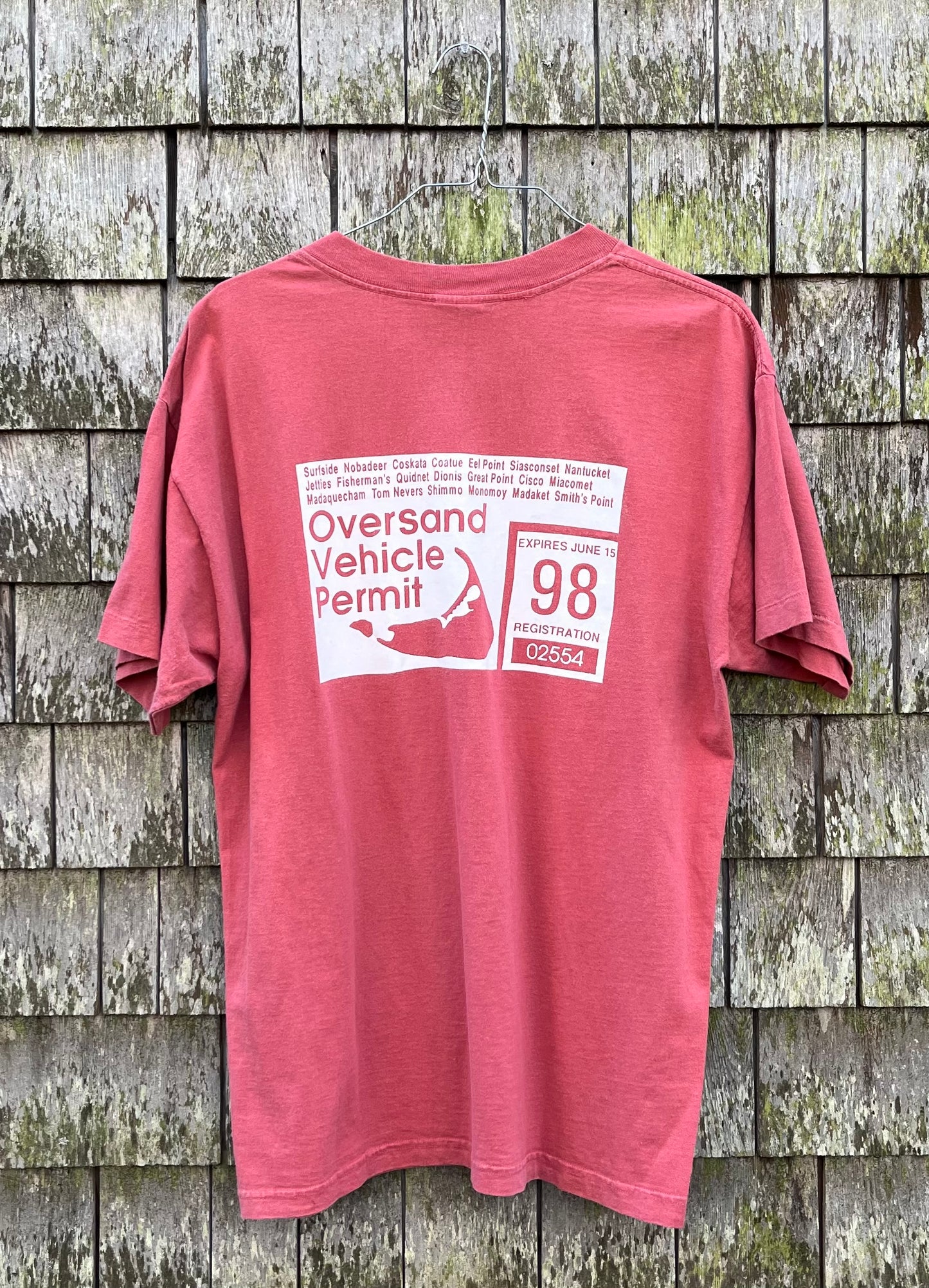 90s Nantucket Over Sand Vehicle Permit T-Shirt (L)