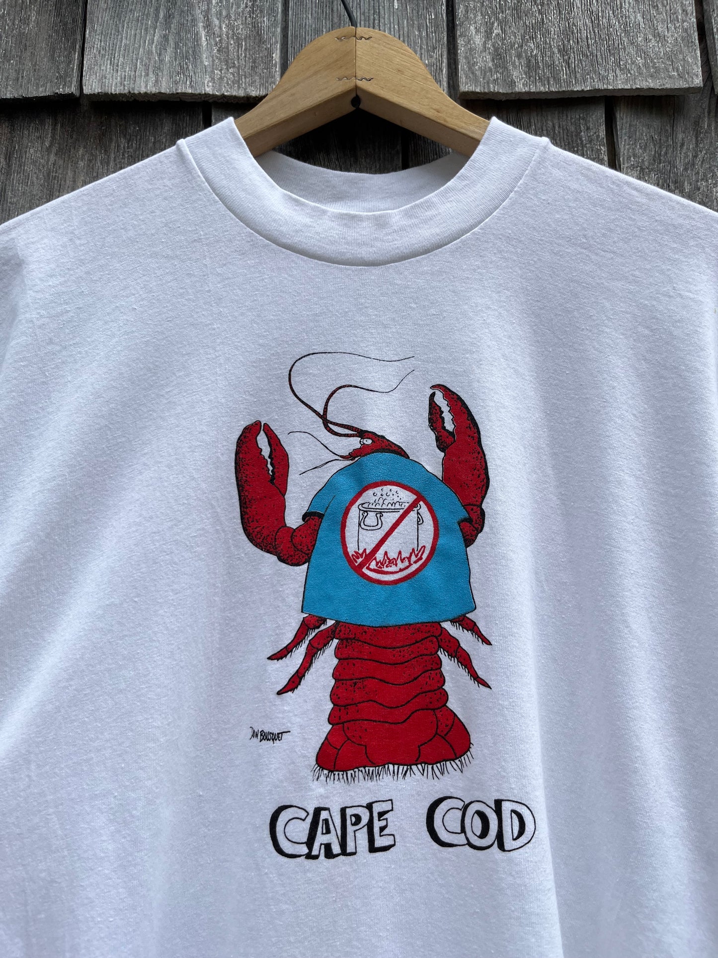 90s Cape Cod Don Bousquet Anti-Pot Lobster T-Shirt (XL)