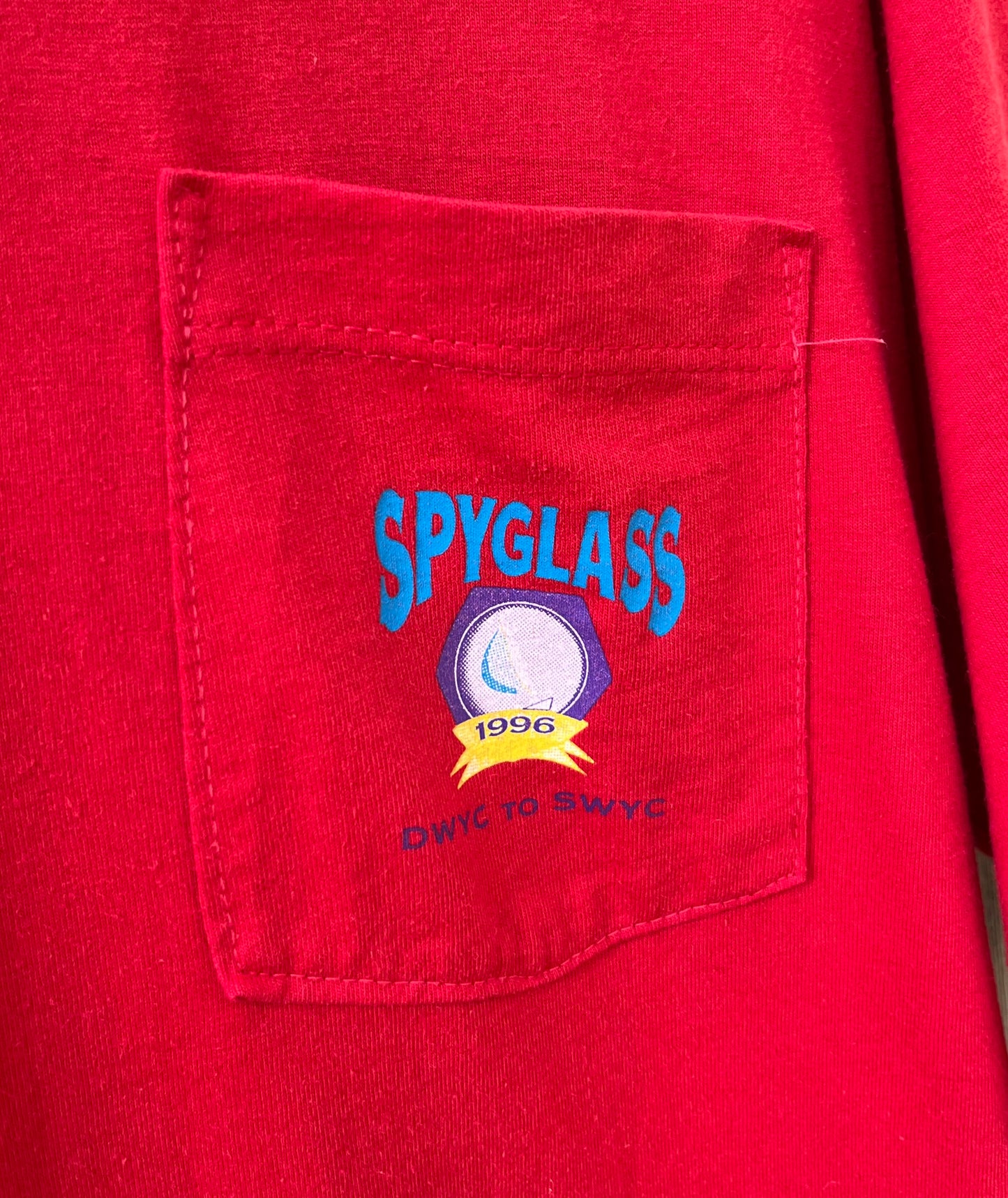 90s Spyglass Sailing Race California Pocket T-Shirt (L)